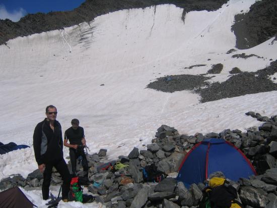 Au bivouac de Tête Rousse