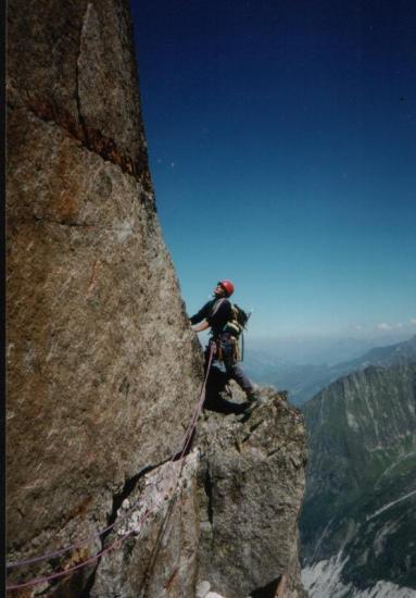 Dans l'Aiguille des Petis Charmoz
