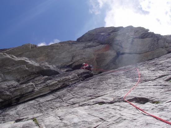 Le crux de la voie (6a+)