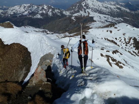 Traversée pour rejoindre le couloir